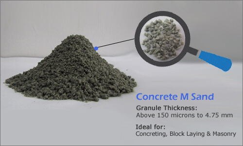M sand, Packaging Type : Grey, Form : Powder