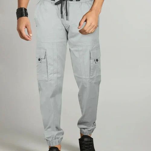 Mens Light Grey Cotton Cargo Pant, Length : Ankle Length, Specialities : Impeccable Finish, Comfortable