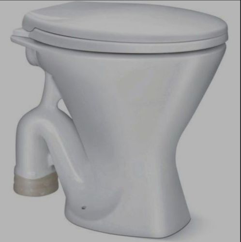 Polished Ceramic Western Commode, Color : White For Toilet Use