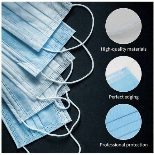 Surgical Masks, Rope material : Cotton, Packaging Type : Blue