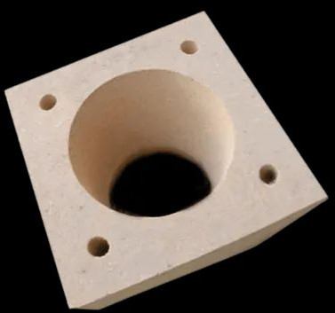 Off White Square Burner Block 500x500mm, Packaging Type : Box For Rolling Mill Reheating Furnace