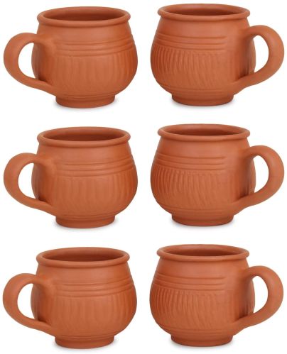 Clay Tea Cup, Color : Brown