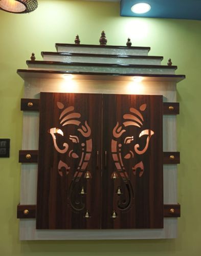 Polished Plain Pooja Cupboard, Packaging Type : Brown