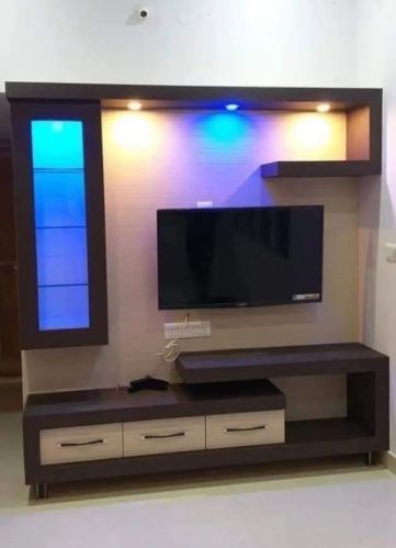 Polished TV Unit, Shape : Rectangular, Packaging Type : Brown