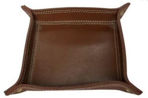 Plain Leather Tray, Shape : Square, Packaging Type : Brown
