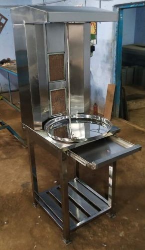 Stainless Steel Shawarma Grill for Restaurant, Power Source : Gas