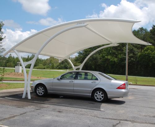 Car Parking Tensile Structure Customized, Cover Material : Hdpe
