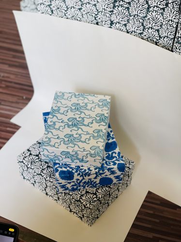 Printed Handmade Paper Gift Box, Shape : Square