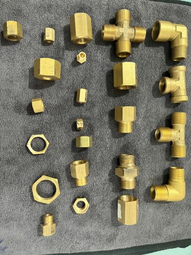 Coated brass fittings, Packaging Type : Golden