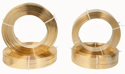 Polished Brass Flat Wire, Color : Golden, Technique : Hot Rolled For Industrial Use