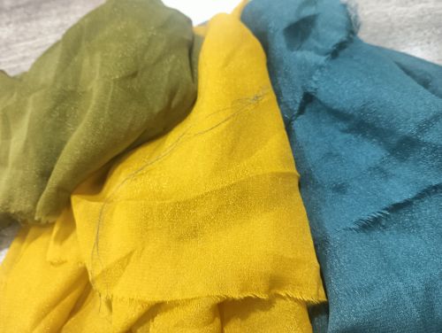 Georgette Fabric, Color : Yellow