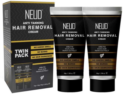 Neud Anti-tanning Hair Removal Cream, Gender : Men Women, Packaging Size : Twin Pack (50g X 2 Tubes)