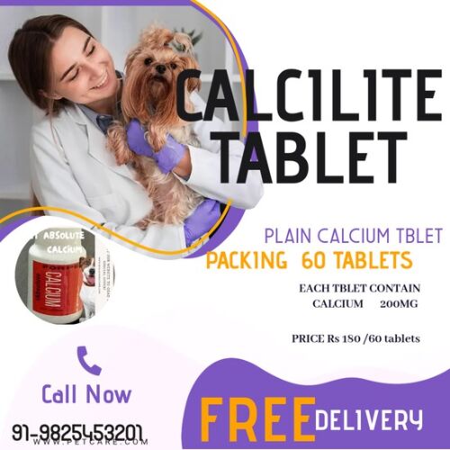 Calcilite Calcium Veterinary Bolus, Color : White, Packaging Type : Bottle