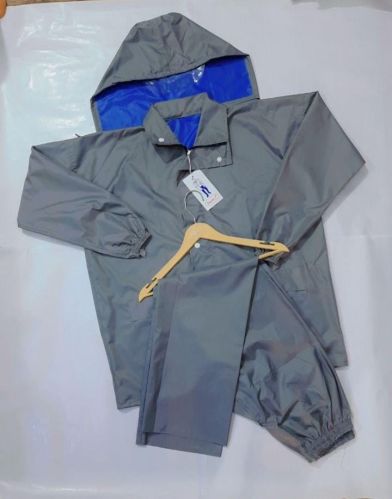 Collar Coated Rain Suit, Color : Black, Blue, Grey Xl, Xxl, Gender : Female, Male