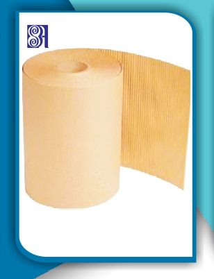 Plain Corrugated Paper Rolls, Color : Light Brown For Industrial