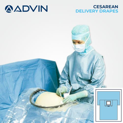 Advin Polished Cesarean Delivery Instrument Set For Surgical Use
