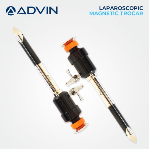 Advin Polished Stainless Steel Laparoscopic Magnetic Trocar For Clinic, Hospital