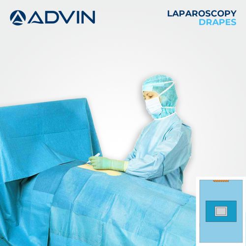Plain Non-wooven Laparoscopy Drapes For Hospital Use