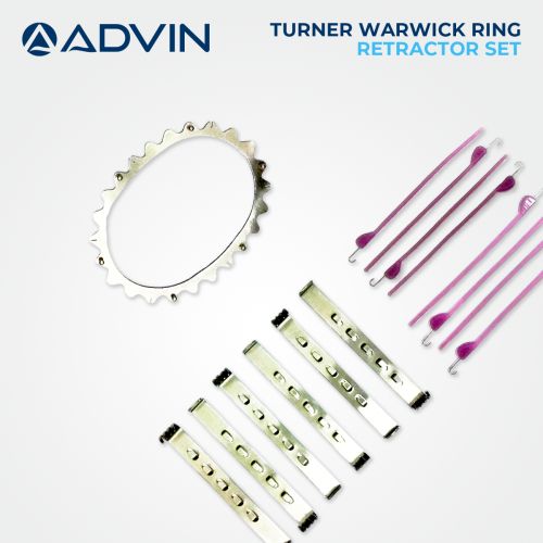 Advin Stainless Steel Turner Warwick Ring Retractor For Hospital