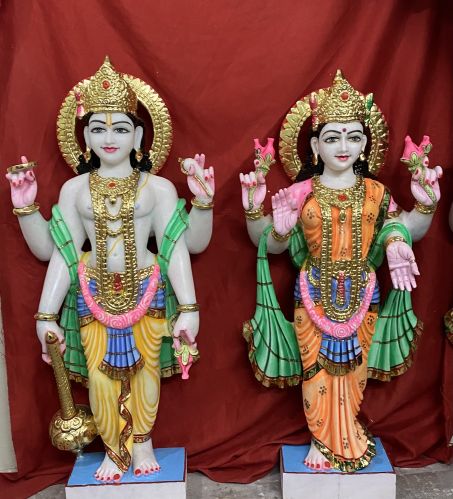 Marble Vishnu Lakshmi Moorti for Home & Temple
