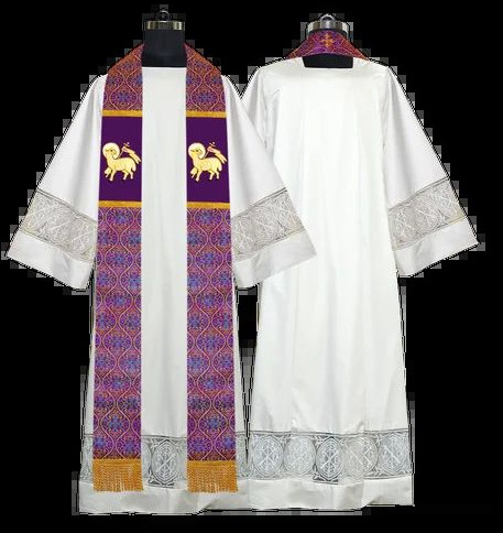Church Clergy Priest Vestment Stole Medium, Large, Age Group : Adults