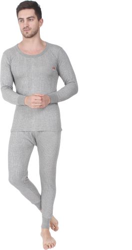 Striped Cotton Alfa Men Thermal Set, Color : Light Grey Xl, Xxl, 3XL, 4XL