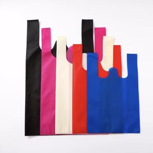 Non Woven W Cut Bags Customisable For Shopping, Goods Packaging