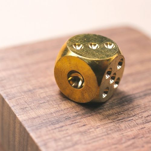 Polished Brass Dice, Shape : Square For Ludo Game