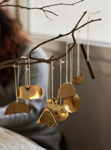 Christmas Brass Hanging Ornaments For Decoration, Gifting