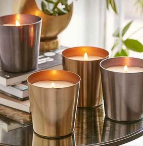 Coated Cooper Copper Candle Jar 8 X 8 Cm For Kitchen Use