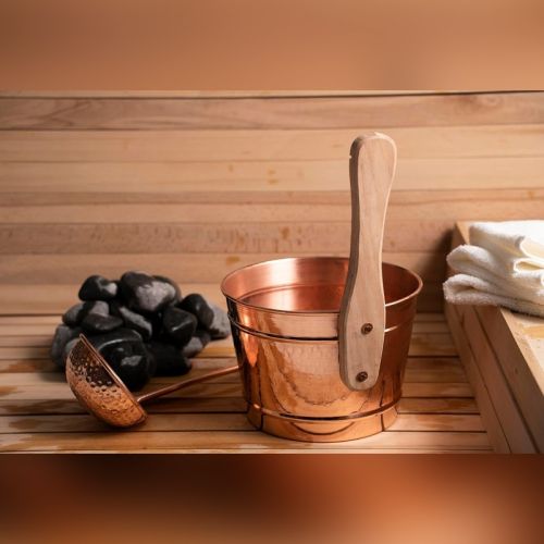 Copper Sauna Bucket Multisizes For Ice Storage