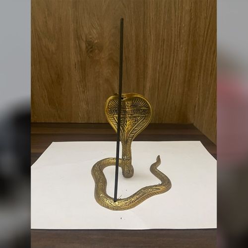 Snake Brass Incense Burner 12 X 14 X 13 Cm Height