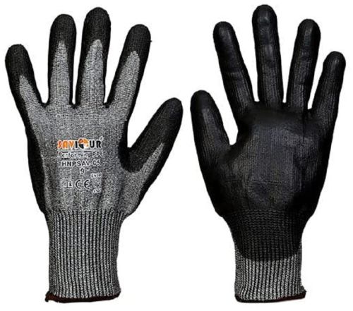 Saviour Black PU Coated On Hppe Liner Gloves (Cut-5)