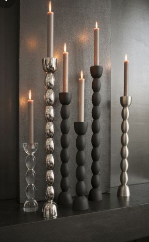 Design Collection Flat Polished Aluminium Tall Candle Holder, For Hotel, Office, Size : Multisize