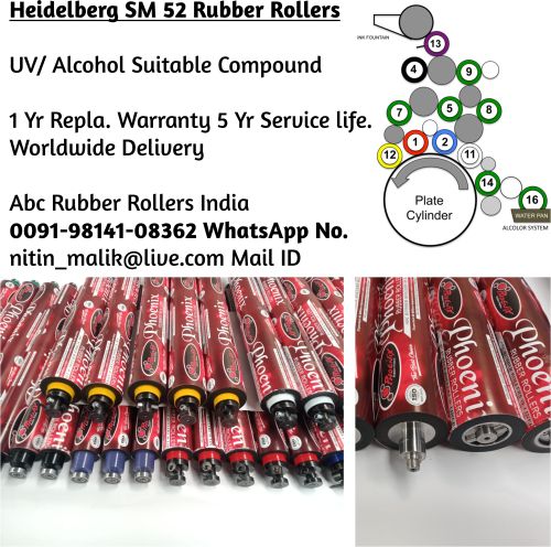 Heidelberg Sm 52 Rollers Rubber Rilson Chrome Rollers Speed Master