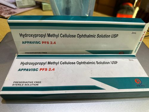 Printed Plastic Appavisc Pfs Ophthalmic Solution, Color : Transparent For Medical Use
