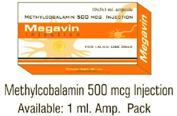 Methylcobalamin Injection IP 500mcg, Packaging Type : Ampoule