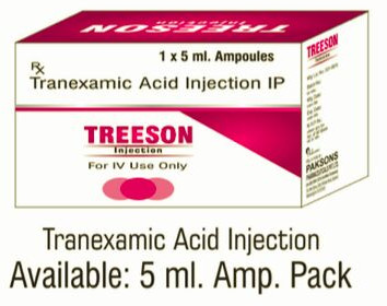 Tranexamic Acid Injection, Form : Liquid, Grade Standard : IP, Packaging Type : Ampoules