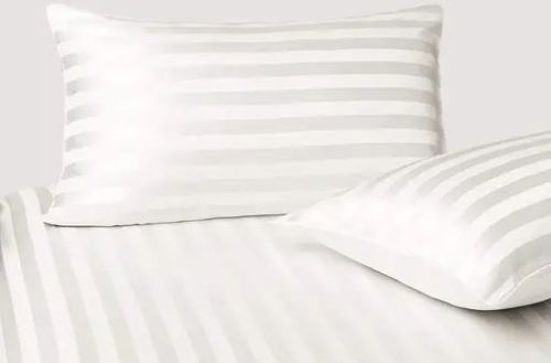 Luxury Cotton White Stripe Pillow Cover 21*31 Inch