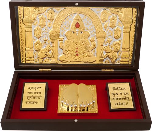 Polished Jsk Arts Dagduseth Pocket Temple, Color : Brown Antique