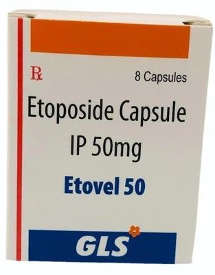Etoposide Capsules IP 50mg, Prescription : Prescription, Packaging Type : Box