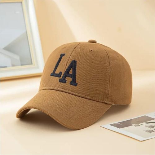 3D Embroidered Cotton Cap, Color : Light Brown Classy, Technics : Machine Made