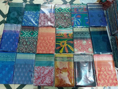 Used Printed Tussar Silk Saree, Technics : Machine Made, Packaging Type : Corrugated Boxes, Saree Length : 6.5 Meter