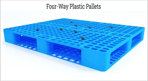 Polished Four Way Plastic Pallets Standard for Packaging Use