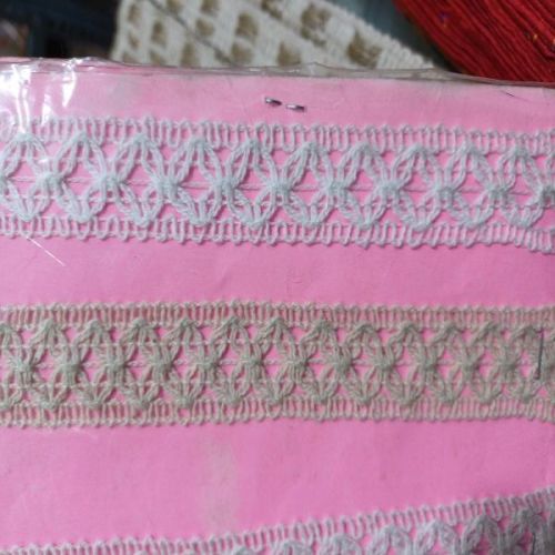 Cotton Single Aleja Laces, Color : Grey, White for Textile Industy