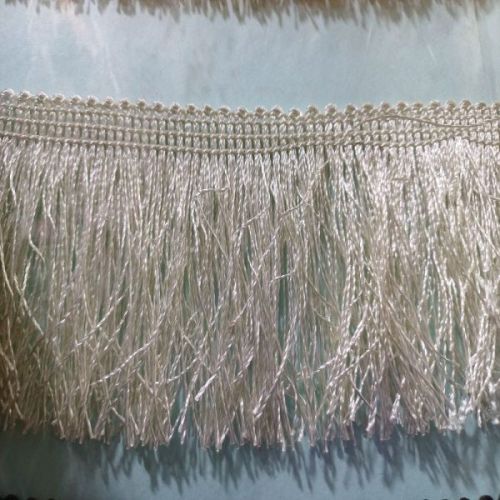 Cotton Jhalar Fringes, Color : White Standard