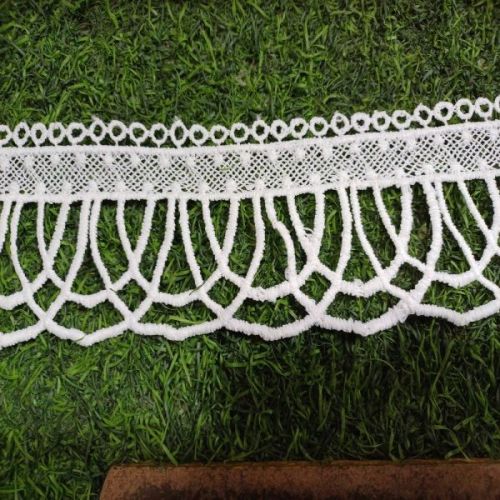 Polyester Fringes, Color : White, Technics : Machine Made