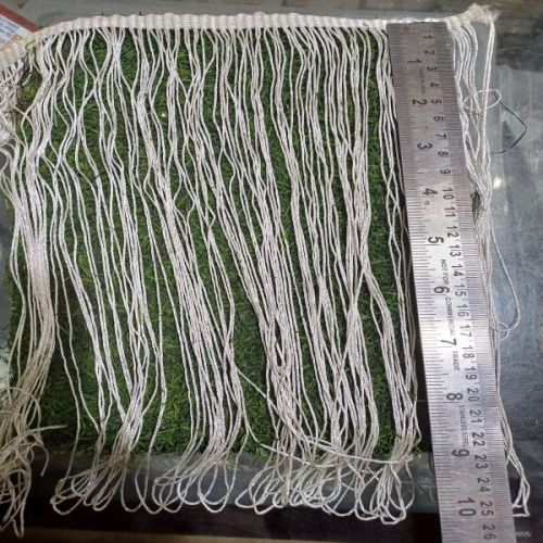 Silk Fringes, Color : White, Technics : Machine Made