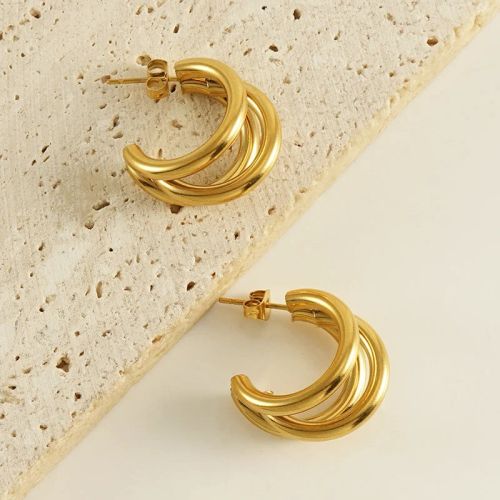 Asymmetrical Irregular Plating Earrings Weeding Wear, Part Wear, Casual Wear Fashion, Gender : Women's