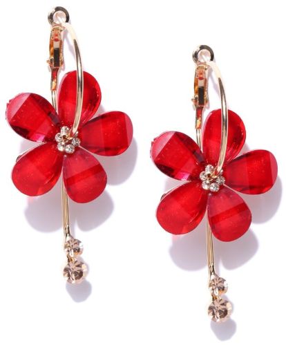 Cubic Zirconia Prita Classy Floral Elegant Drop Earrings